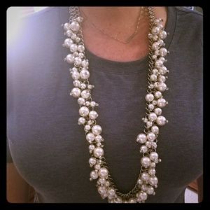 Heavy pearl/diamond necklace